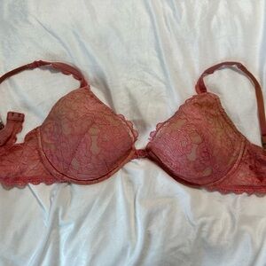 Lace Underwire Bra in Coral by Victoria’s Secret 38D